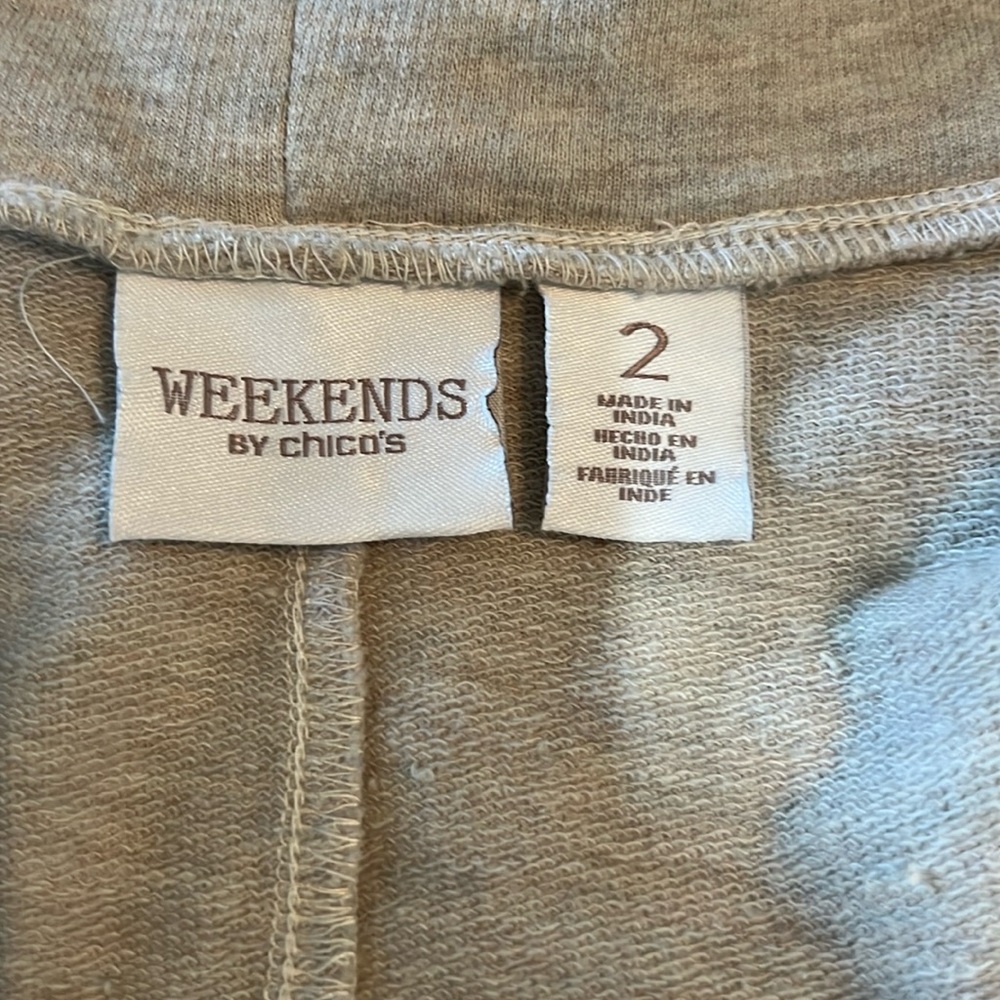 Weekends by CHICO’S Wide Collar Jacket - 2 (Medium) - Picture 10 of 13